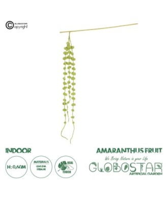 GloboStar® Artificial Garden GREEN AMARANTHUS FRUIT BRANCH 21453Τεχνητό Διακοσμητικό Κλαδί Πράσινος Αμάρανθος Y60cm